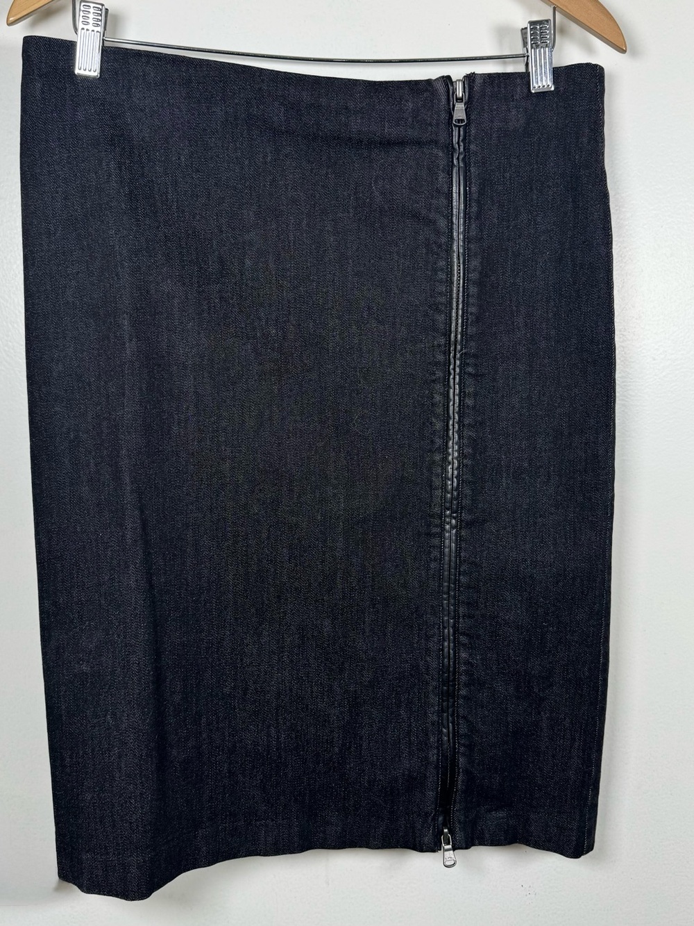 Ralph Lauren “Lauren” Black Denim Side Zipper Pencil Skirt Women’s 10 Classic EU